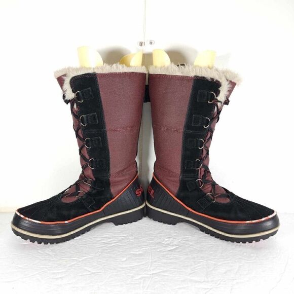Sorel Women's TIVOLI High II US7,5 Madder Brown Lined Faux Fur Snow Boots - Picture 5 of 14